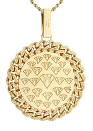 14 Yellow Gold Medusa Diamond Necklace  | 1.44 Carats