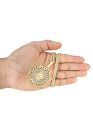 14 Yellow Gold Medusa Diamond Necklace  | 1.44 Carats