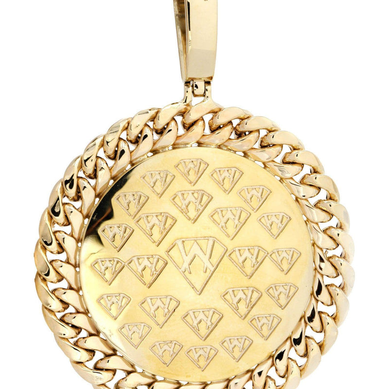 14 Yellow Gold Praying Hands Diamond Necklace | 1.46 Carats