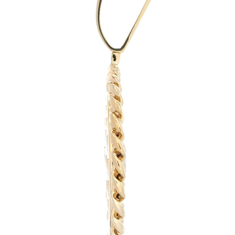 14 Yellow Gold Praying Hands Diamond Necklace | 1.46 Carats