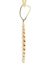 14 Yellow Gold Praying Hands Diamond Necklace | 1.46 Carats