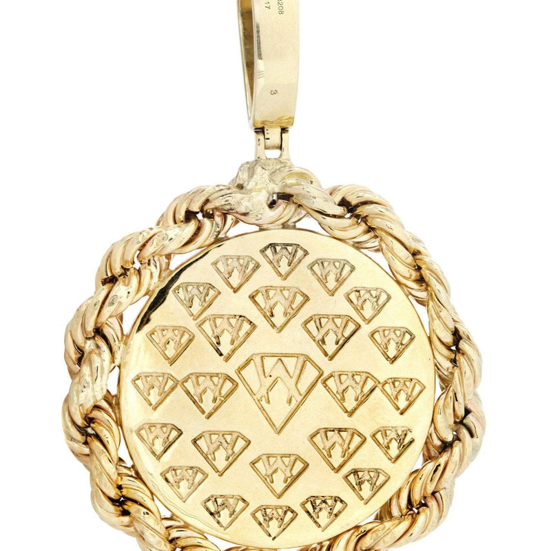 10K Yellow Gold Jesus Head Diamond Necklace | 1.7 Carats