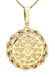 10K Yellow Gold Jesus Head Diamond Necklace | 1.7 Carats