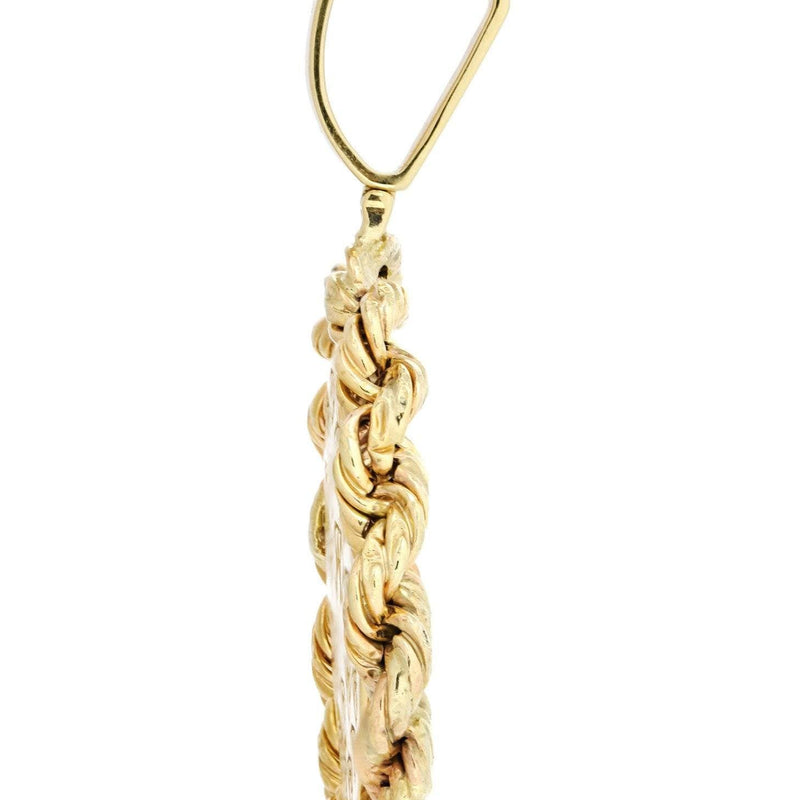 10K Yellow Gold Jesus Head Diamond Necklace | 1.7 Carats