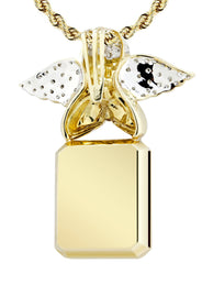 10K Yellow Gold Ruby Angel Diamond Necklace  | 1.6 Carats