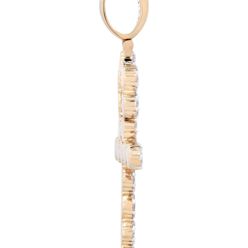 14K Rose Gold Ankh Diamond Necklace  | 2.85 Carats