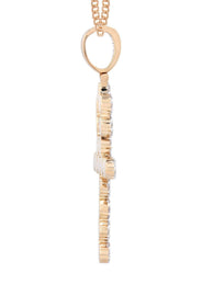 14K Rose Gold Ankh Diamond Necklace  | 2.85 Carats