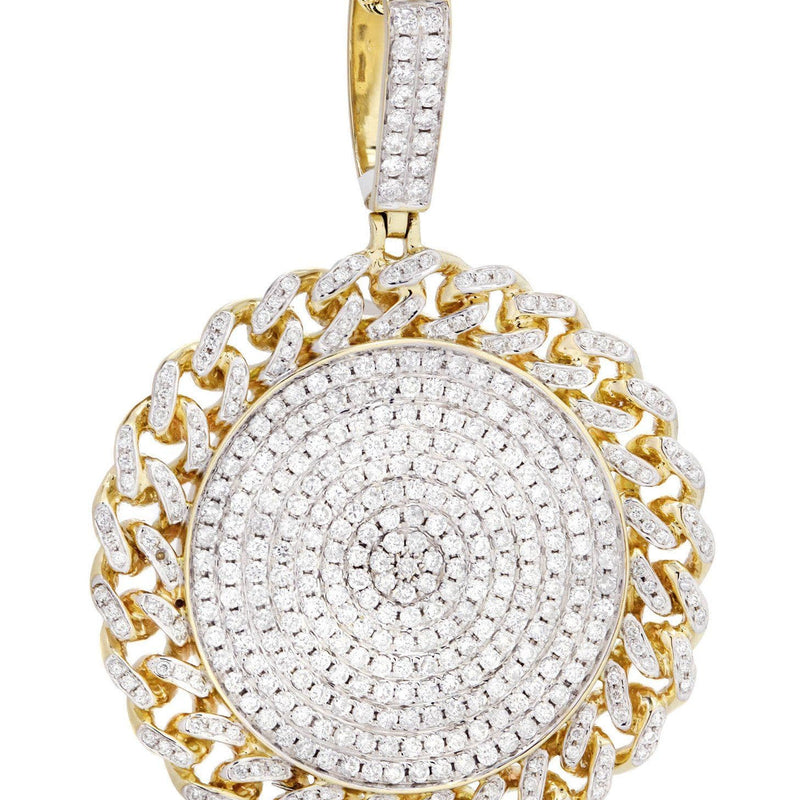 14K Yellow Gold Circle Diamond Necklace Diamond Necklace  | 4.17 Carats