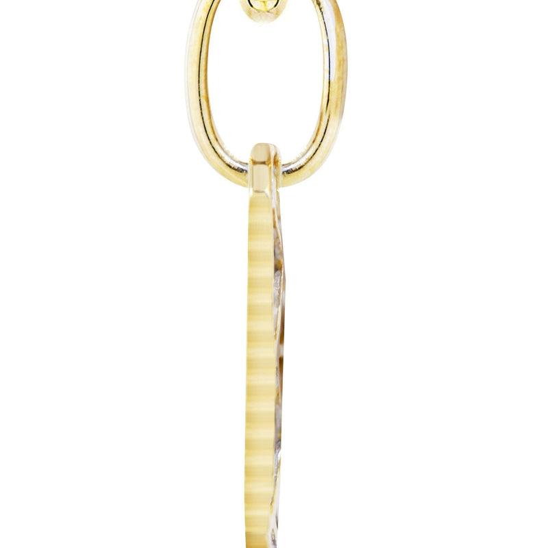 10K Yellow Gold Dog Tag Diamond Necklace  | 0.47 Carats