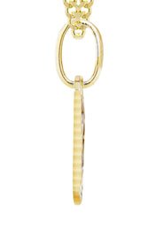 10K Yellow Gold Dog Tag Diamond Necklace  | 0.47 Carats