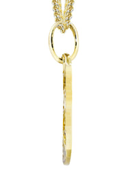 10K Yellow Gold Dog Tag Diamond Necklace  | 0.69 Carats