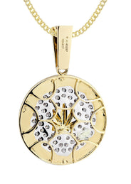 10K Yellow Gold Marijuana Leaf Diamond Necklace  | 0.62 Carats