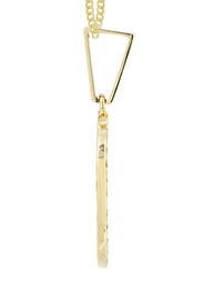 10K Yellow Gold Marijuana Leaf Diamond Necklace  | 0.62 Carats