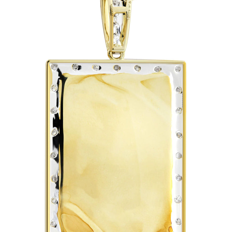 10K Yellow Gold Ace of Spades Diamond Necklace  | 0.55 Carats