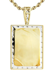 10K Yellow Gold Ace of Spades Diamond Necklace  | 0.55 Carats