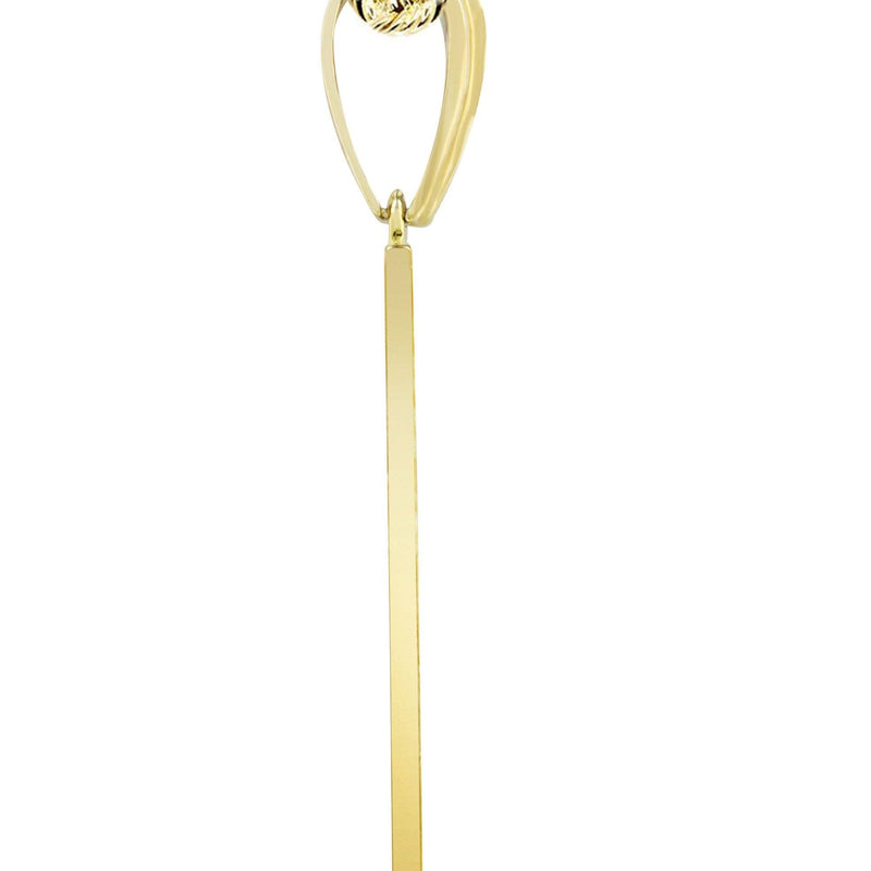 10K Yellow Gold Ace of Spades Diamond Necklace  | 0.55 Carats