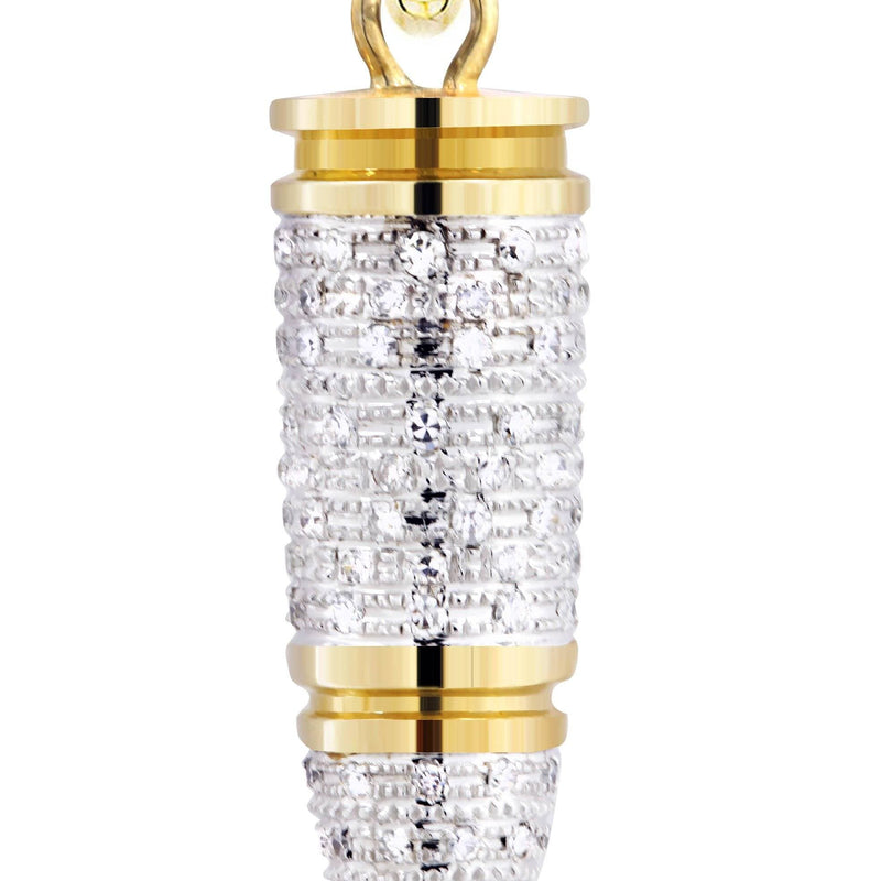 10K Yellow Gold Bullet Diamond Necklace  | 1.03 Carats