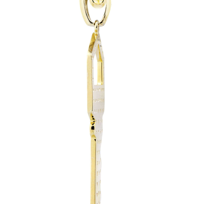 10K Yellow Gold Key Diamond Necklace  | 0.45 Carats