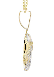 10K Yellow Gold Lion Head Diamond Necklace  | 0.84 Carats