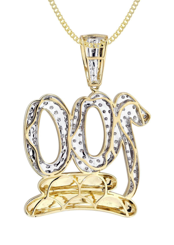 10K Yellow Gold 100 Diamond Necklace  | 1.14 Carats