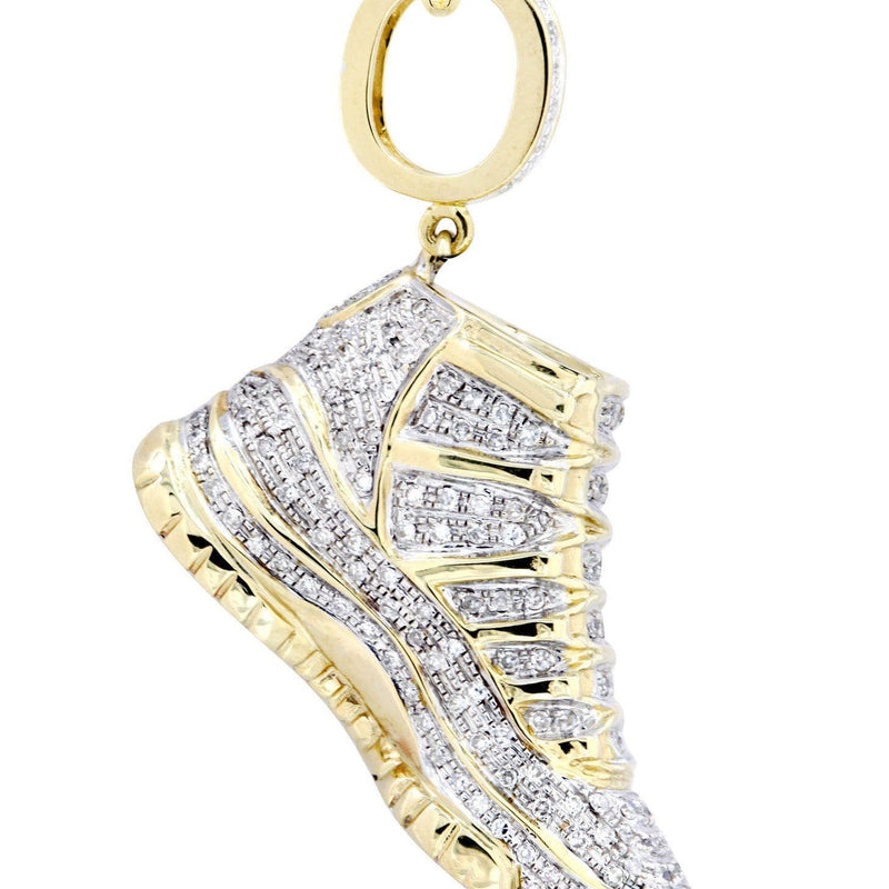 10K Yellow Gold Sneaker Diamond Necklace  | 1.16 Carats