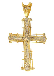 Diamond Cross Pendant| 3.08 Carats| 30.37 Grams