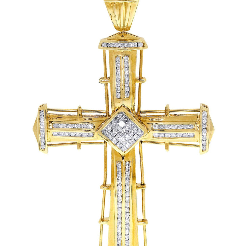 Diamond Cross Pendant| 3.08 Carats| 30.37 Grams