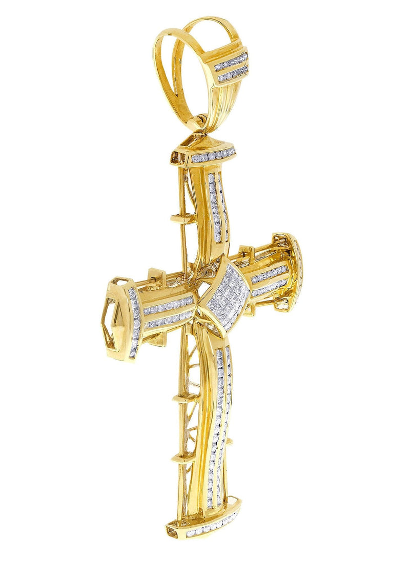 Diamond Cross Pendant| 3.08 Carats| 30.37 Grams