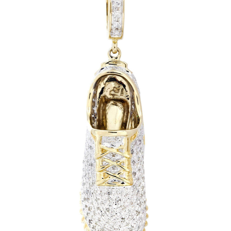10K Yellow Gold Sneaker Diamond Necklace  | 1.13 Carats