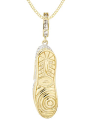 10K Yellow Gold Sneaker Diamond Necklace  | 1.02 Carats