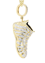 10K Yellow Gold Sneaker Diamond Necklace  | 0.68 Carats
