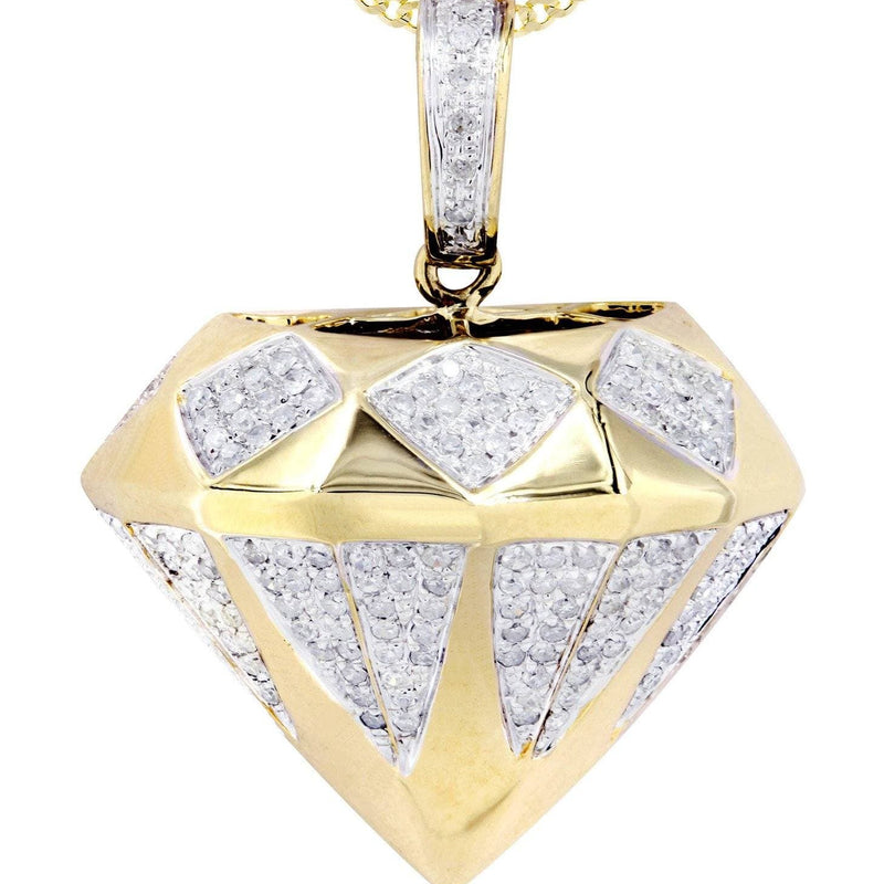 10K Yellow Gold Diamond Necklace  | 0.91 Carats