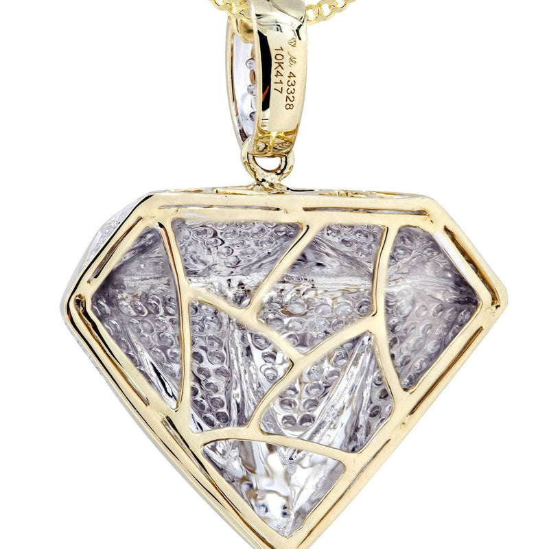 10K Yellow Gold Diamond Necklace  | 0.91 Carats