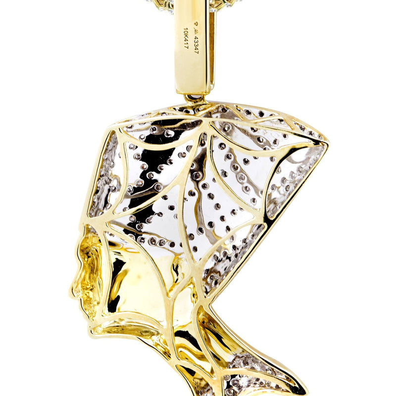 10K Yellow Gold Pharaoh Diamond Necklace  | 0.7 Carats