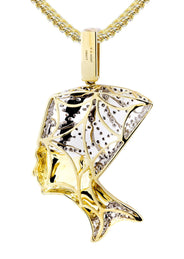 10K Yellow Gold Pharaoh Diamond Necklace  | 0.7 Carats