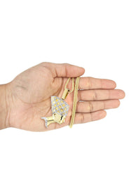10K Yellow Gold Pharaoh Diamond Necklace  | 0.7 Carats
