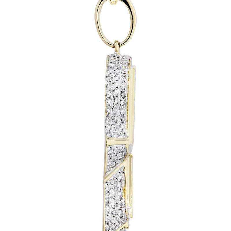 14K Yellow Gold Hamsa Diamond Necklace  | 2.36 Carats