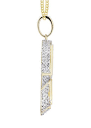 14K Yellow Gold Hamsa Diamond Necklace  | 2.36 Carats