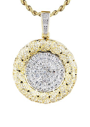 14K Yellow Gold Round Diamond Necklace  | 2.1 Carats