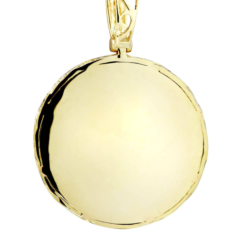14K Yellow Gold Round Diamond Necklace  | 2.1 Carats