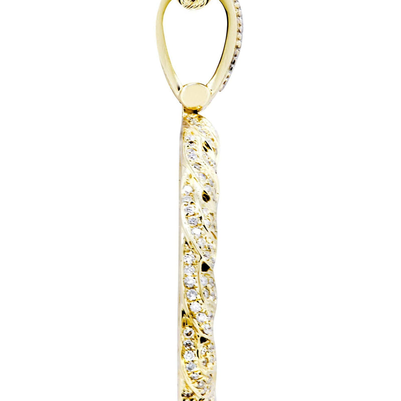14K Yellow Gold Round Diamond Necklace  | 2.1 Carats