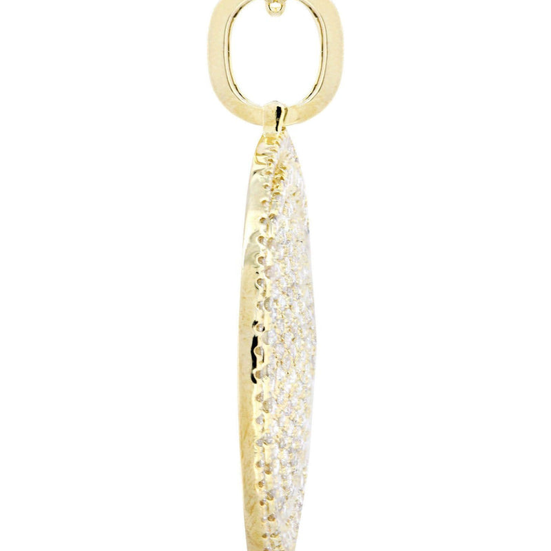 10K Yellow Gold Circle Diamond Necklace  | 6 Carats