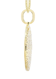 10K Yellow Gold Circle Diamond Necklace  | 6 Carats