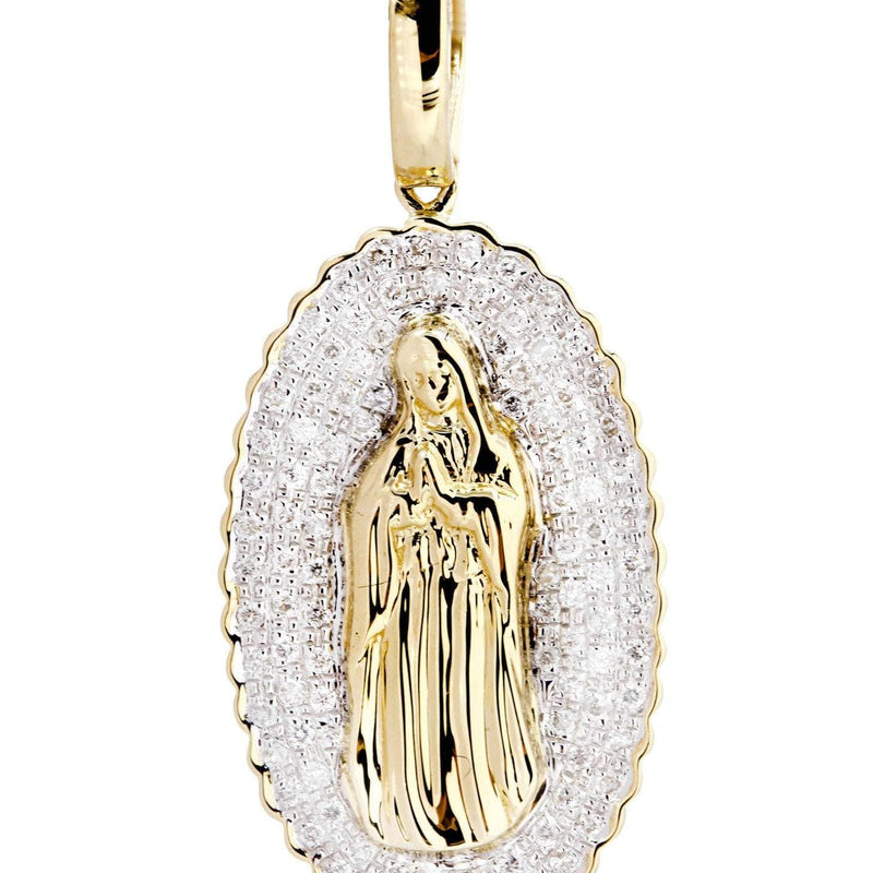 10K Yellow Gold St. Mary Diamond Necklace  | 0.39 Carats