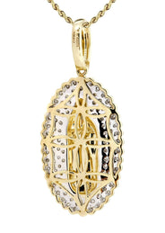 10K Yellow Gold St. Mary Diamond Necklace  | 0.39 Carats