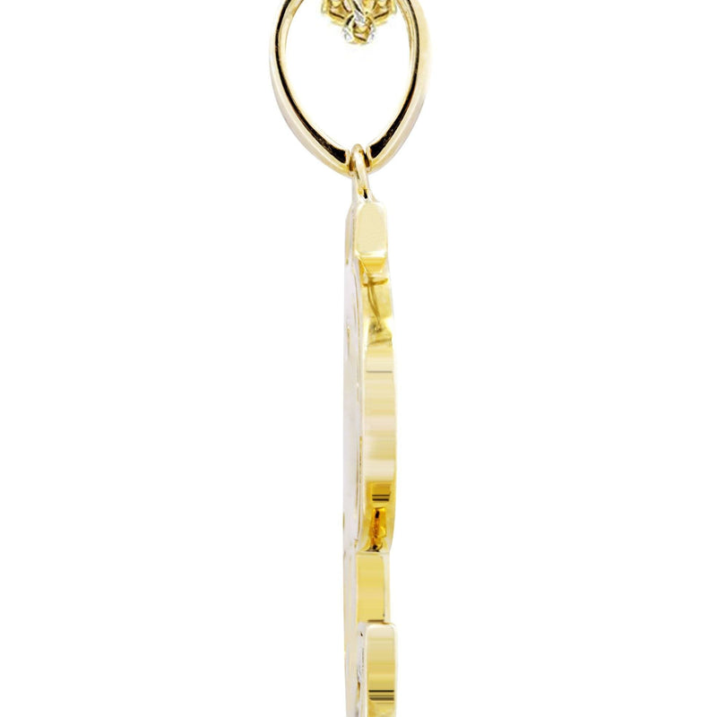 10K Yellow Gold Money Sign Diamond Necklace  | 0.59 Carats