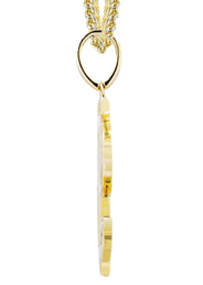 10K Yellow Gold Money Sign Diamond Necklace  | 0.59 Carats