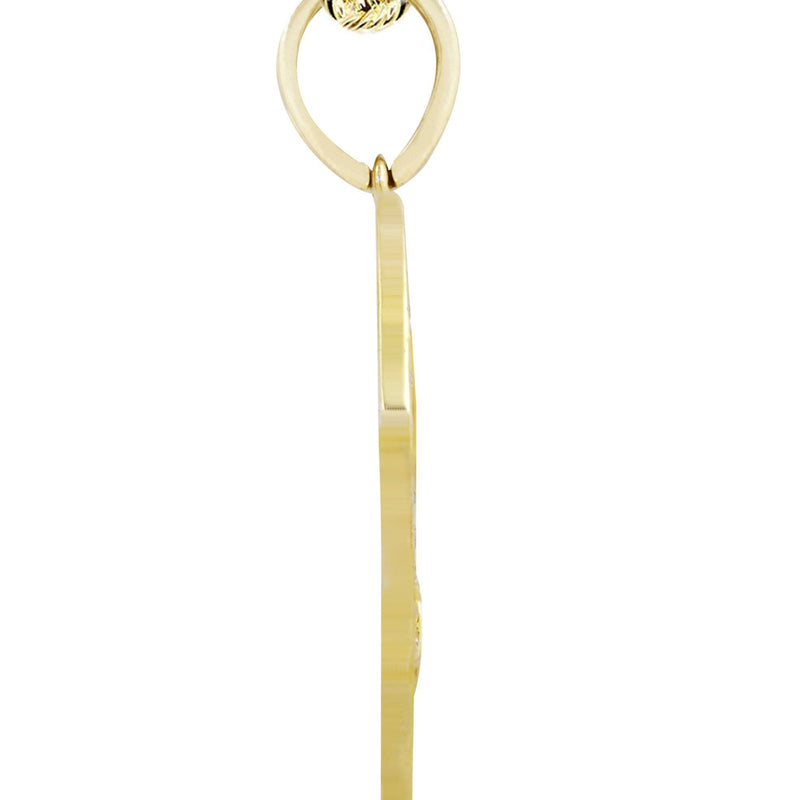 10K Yellow Gold Superman Diamond Necklace  | 0.75 Carats