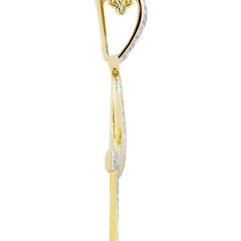 10K Yellow Gold Ankh Diamond Necklace  | 0.93 Carats