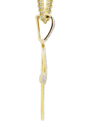 10K Yellow Gold Ankh Diamond Necklace  | 0.93 Carats
